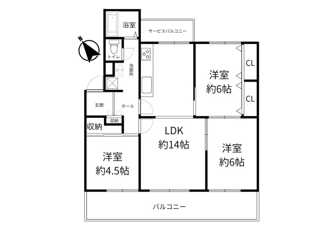 【間取り】 | 室見第1住宅5