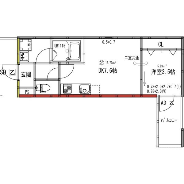 アート城北駅前の間取り
