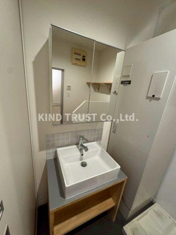 北通ハイツの洗面所|脱衣スペースもあります