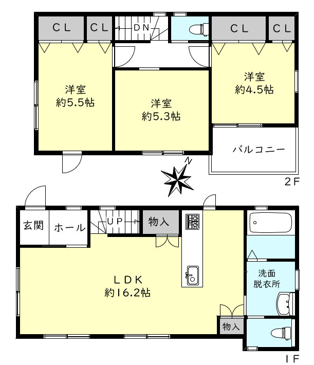 神戸市西区竹の台１丁目新築戸建Ｂ号棟の間取り
