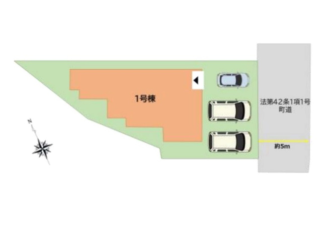 【区画図】 | 糟屋郡志免町志免1丁目4期　1号棟（全1棟）【仲介手数料無料・0円】 | 区画図です。1号棟