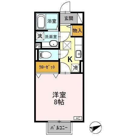 セジュール モナリエ ABの間取り