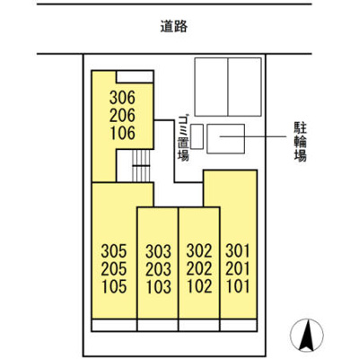 【区画図】 | Ｄ-room船町 | 配置図