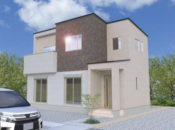 【外観パース】 | 阿見町荒川本郷第2期　新築戸建　1号棟 | 徒歩圏内に公園があり、四季折々のイベントを楽しめます☆彡