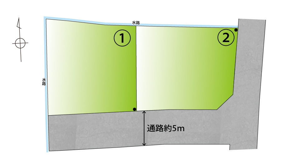 打田駅前・新築戸建の区画図