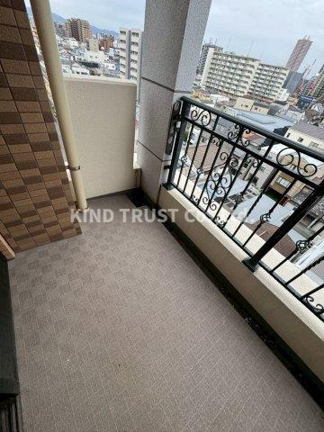 LUXE都島Ⅲのバルコニー|陽当たり良好なバルコニーです