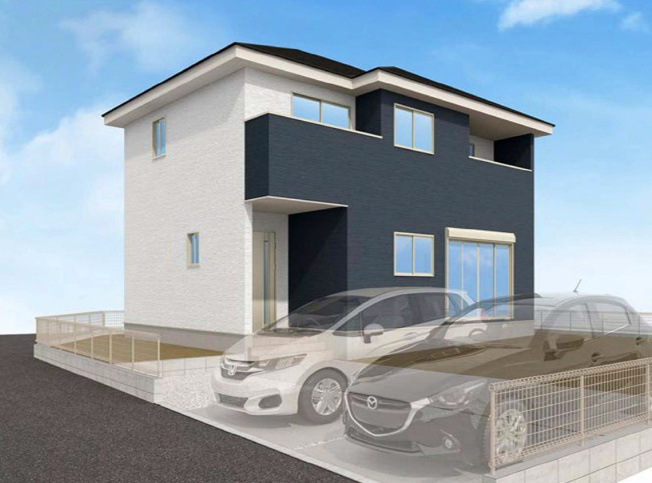 【外観パース】 | テラシエ高崎市乗附町1期ー① | （完成予想図）JR高崎駅まで3.2Km！
乗附小学校まで徒歩5分圏内！