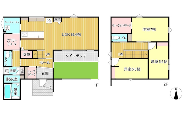 未入居住宅　平成2丁目の間取り
