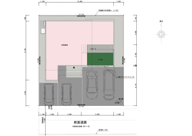 未入居住宅　平成2丁目の区画図