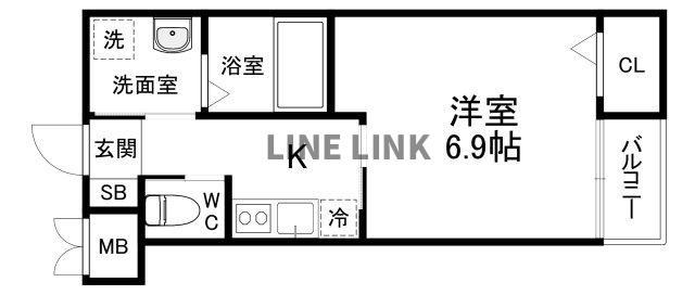 エルベコート東寺の間取り