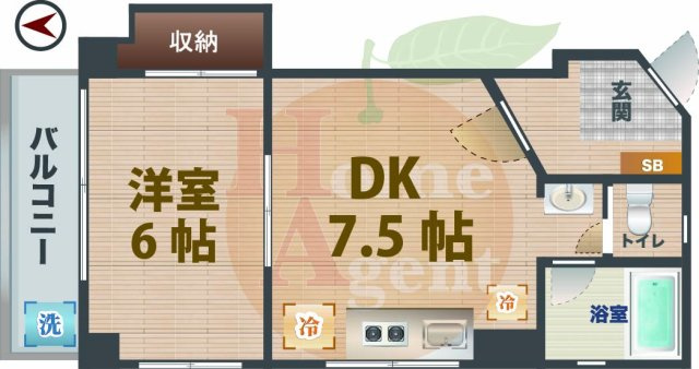 【間取り】 | シャンボール南高円寺 | 1DKのお部屋です。