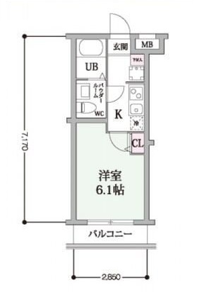 スカイコート戸越の間取り|間取りです。