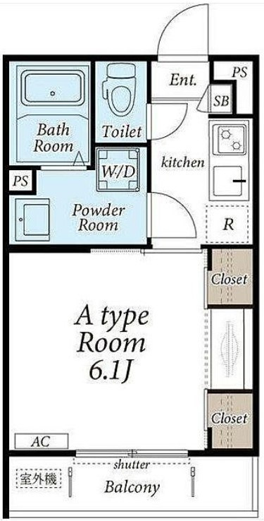 杉並区松ノ木３丁目のアパートの間取り