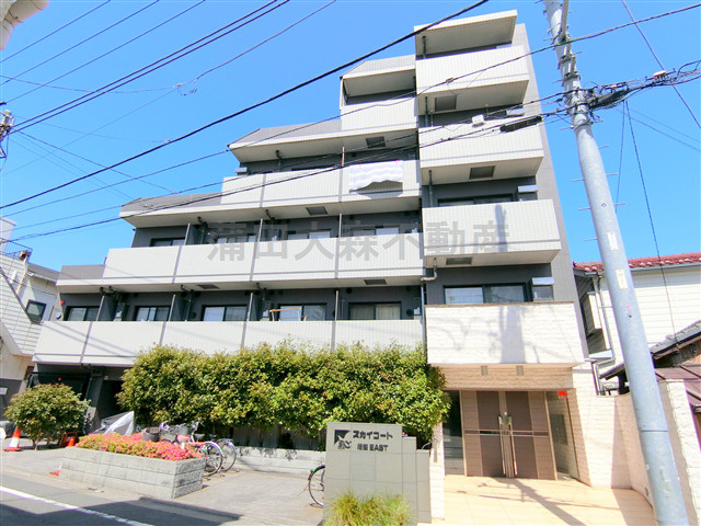 スカイコート蒲田イーストの外観|2009年10月築　RC鉄筋コンクリート造地上5階建て1K～1LDK総戸数49戸の分譲賃貸マンション　東京都大田区東蒲田2丁目　京浜東北線蒲田駅、京急本線京急蒲田駅近