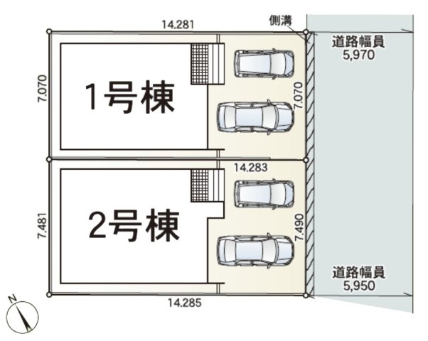 【区画図】 | 豊田市畝部東町川田1-75『仲介料無料』新築戸建て | 1号棟