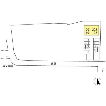 メゾン・フローラＢの区画図