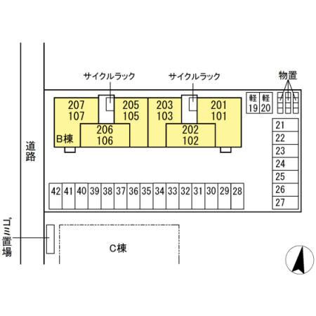 メゾンドアンソレイエの区画図