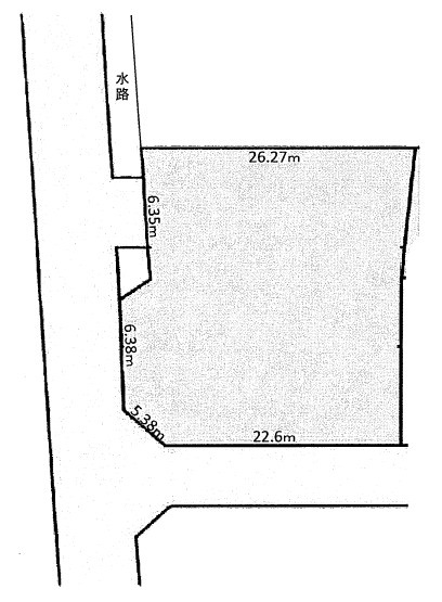 草津市新堂町　建築条件無し売土地の土地図