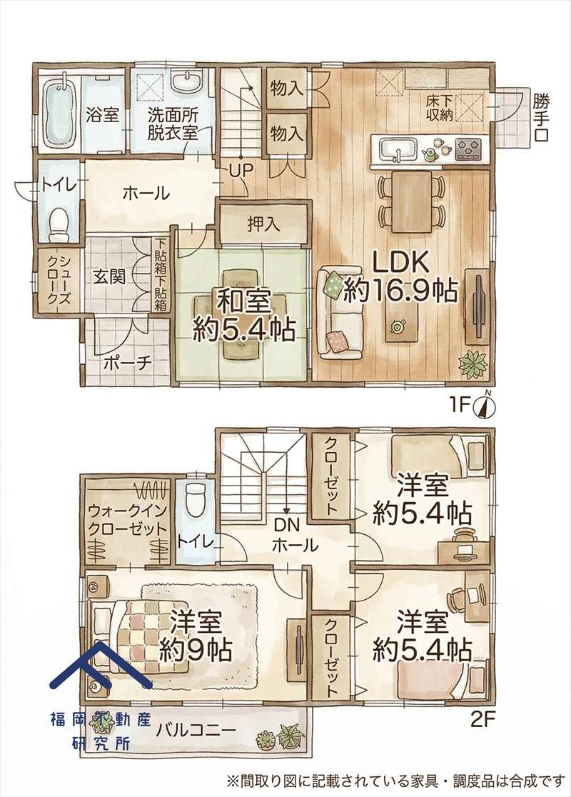 小郡市二森　戸建ての間取り