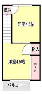 深草西浦町5丁目貸家の間取り|2F