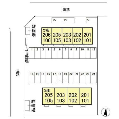 メルシー　Dの区画図