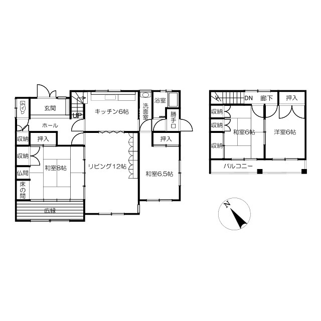 興津4丁目　中古住宅の間取り