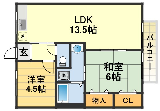 ファミーユ西条の間取り