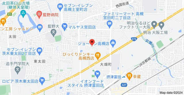アート摂津富田の地図