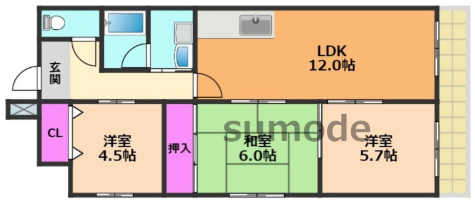 マーブルハイツ東和の間取り