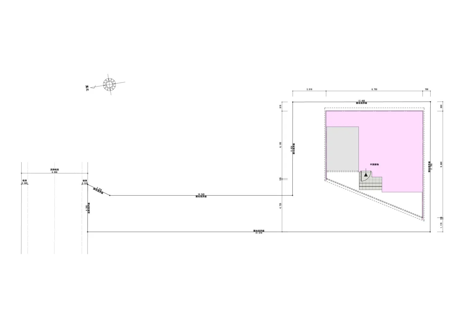 未入居住宅　中洲町の区画図
