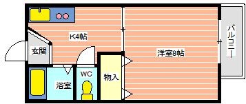 セジュール今寺の間取り