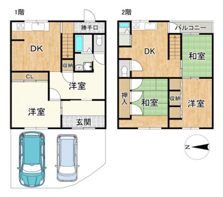 【間取り】 | 衣笠西馬場町貸家