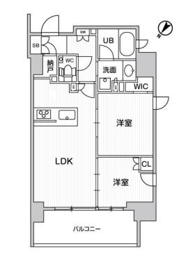 【間取り】 | ディームス大井町 | 間取り図