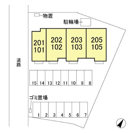 ラ・プラージュの区画図