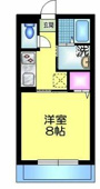 【間取り】　8帖の広い洋室