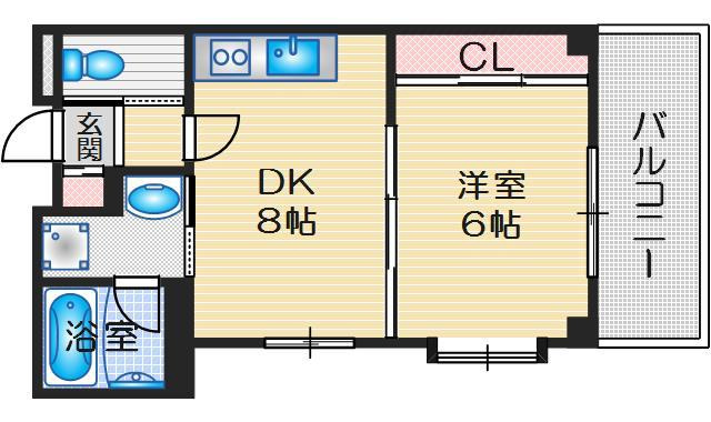 クリスタルコート江坂の間取り
