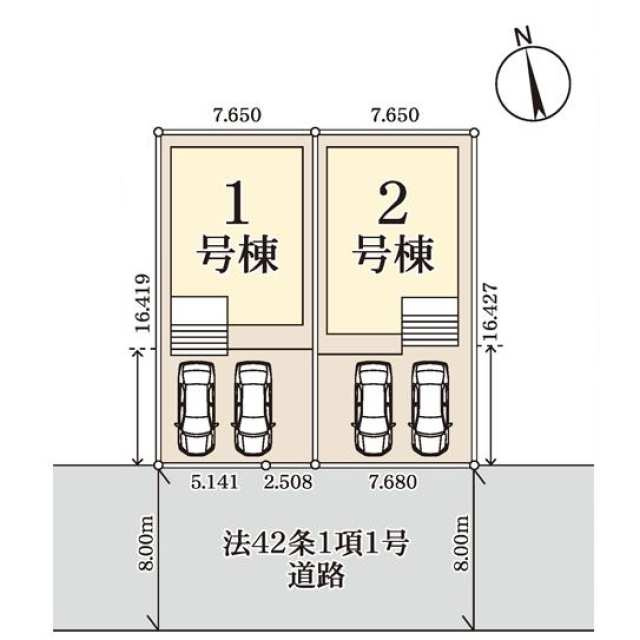 習志野台２丁目の区画図