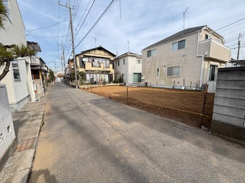 ブルーミングガーデン　市川市宮久保４丁目１棟／１期１号棟の前面道路含む現地写真|前面道路含む現地土地写真