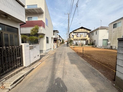 ブルーミングガーデン　市川市宮久保４丁目１棟／１期１号棟の前面道路含む現地写真|前面道路含む現地土地写真