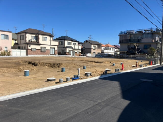 ブルーミングガーデン　松戸市小金原５丁目９棟／１期４号棟の前面道路含む現地写真|★販売現地★
