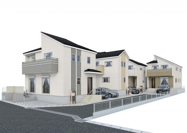 ブルーミングガーデン　松戸市上本郷４棟／１期１号棟の外観パース|完成予想図