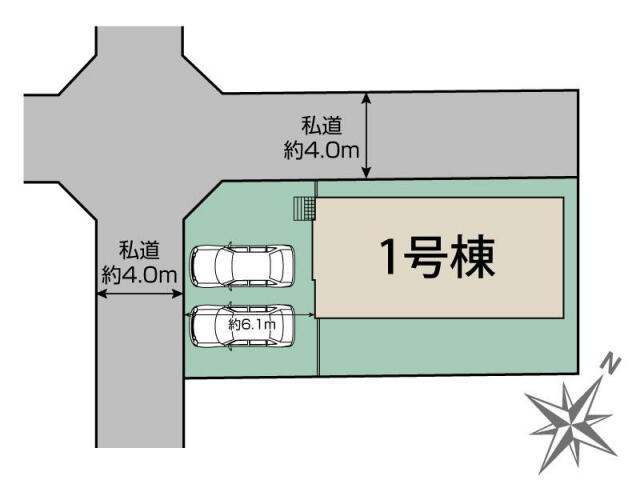 ブルーミングガーデン　船橋市大穴北４丁目２期１棟／２期１号棟の区画図|船橋市大穴北4丁目2期1棟区画図