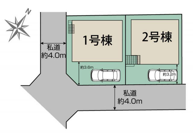 ブルーミングガーデン　船橋市大穴北４丁目２棟／１期２号棟の区画図|船橋市大穴北4丁目2棟区画図