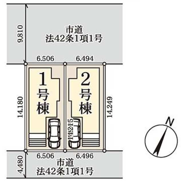 流山市富士見台１丁目の区画図