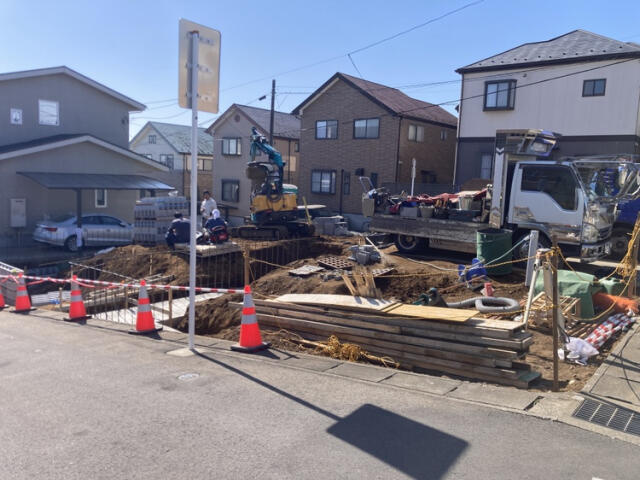 ブルーミングガーデン　柏市常盤台２棟／１期２号棟の前面道路含む現地写真|★販売現地★2026.2.21撮影