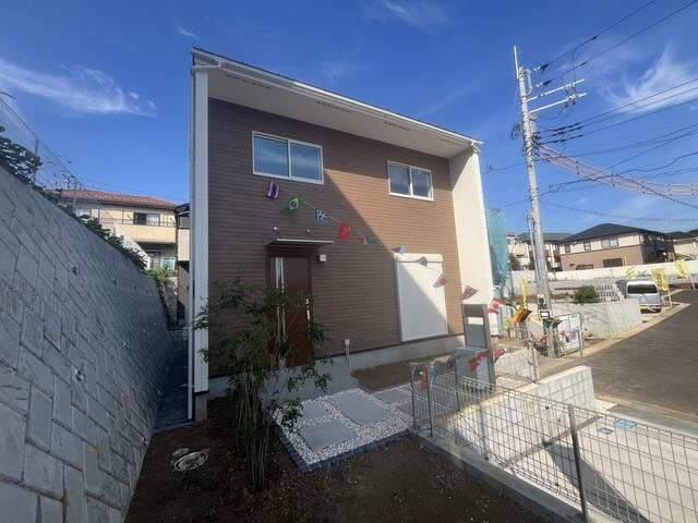 柏市酒井根　第１期の前面道路含む現地写真
