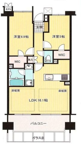アイディコート東青梅の間取り