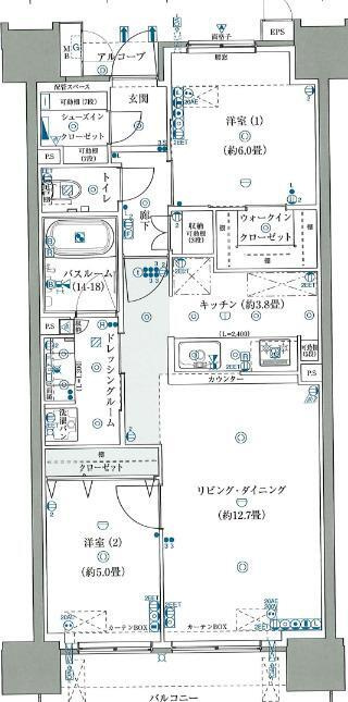 ザサンズ熊本城公園の間取り