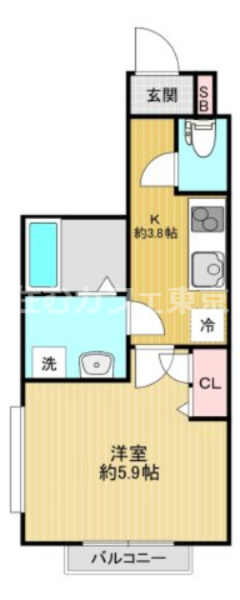 ガーデニア国立の間取り