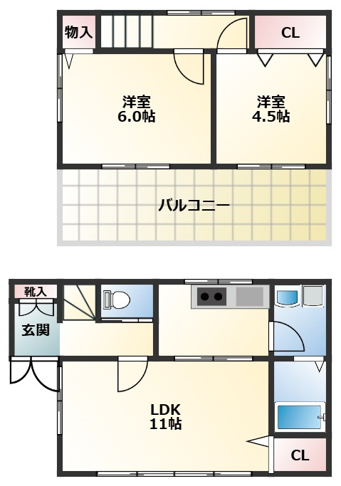 深大寺東町戸建の間取り